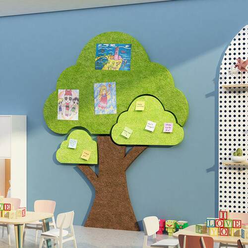 毛毡板幼儿园环创主题成品文化墙面材料大树造型教室走廊布置墙贴