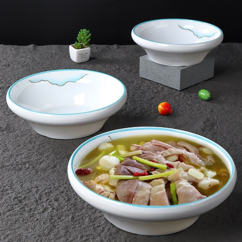 密胺饭店鼓边汤碗加厚大碗酒店水煮鱼酸菜鱼大号汤盆商用餐厅餐具,餐饮具,碗,淘宝优惠券,粉丝福利购,淘宝优惠卷