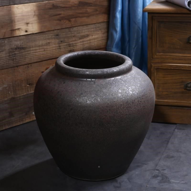 复落古做旧手工德镇粗QXS陶地中型陶落瓷罐插花器摆件地花盆坛景,家居饰品,花瓶,淘宝优惠券,粉丝福利购,淘宝优惠卷