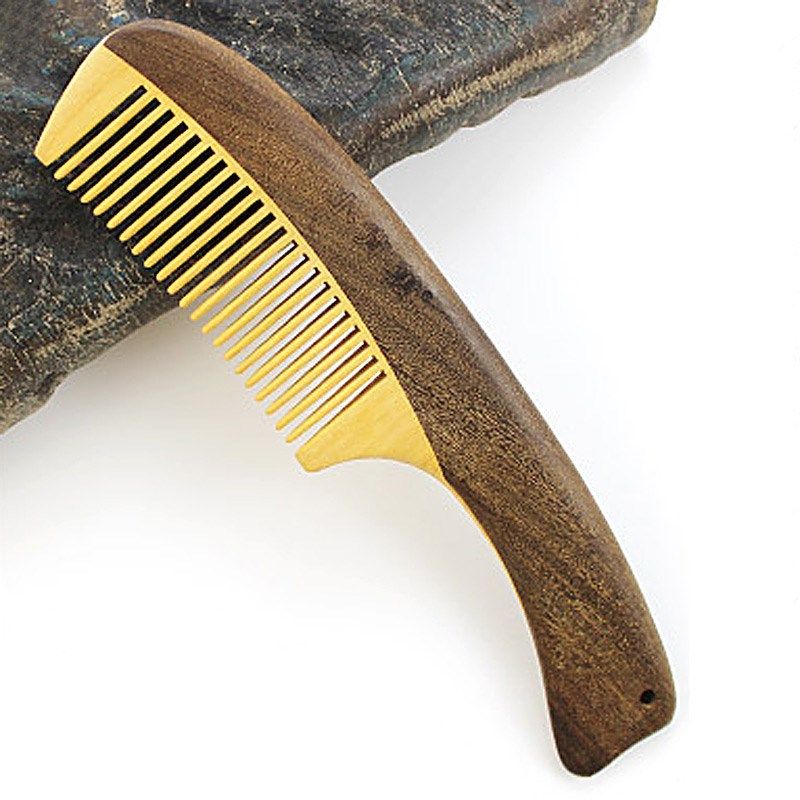 小背篓檀木梳子进口黑金檀木梳 大齿细齿按摩不起静电送礼盒刻字,家庭/个人清洁工具,梳子/化妆梳/按摩梳,淘宝优惠券,粉丝福利购,淘宝优惠卷