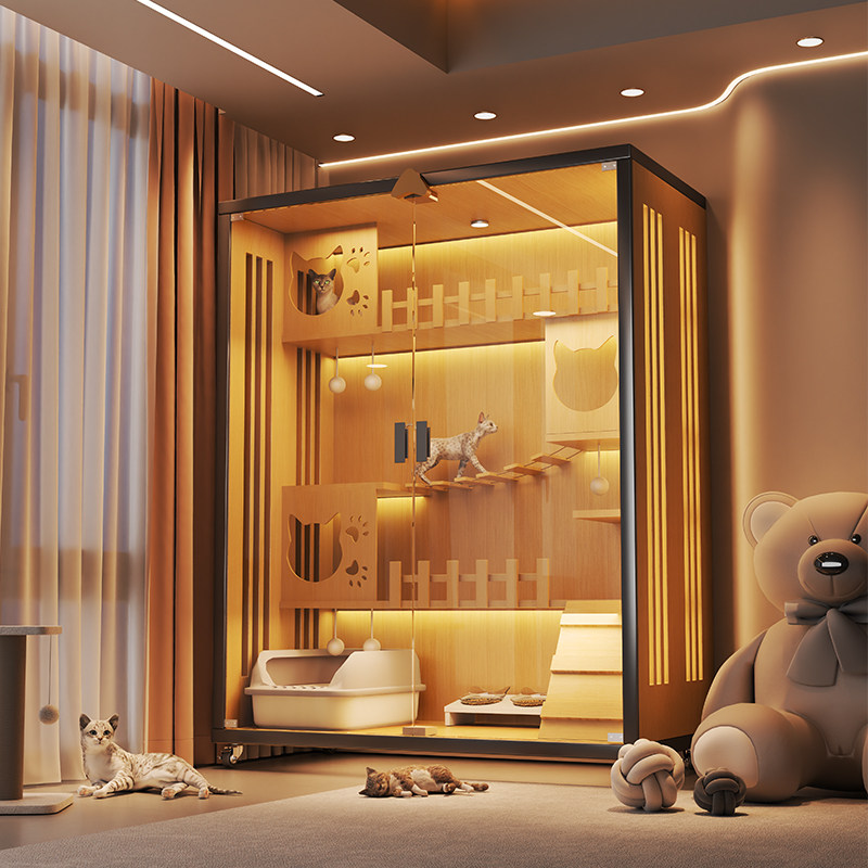 家用室内猫别墅猫笼子实木超大自由空间豪华猫舍爬架一体猫柜猫窝,宠物/宠物食品及用品,猫笼子/猫别墅,淘宝优惠券,粉丝福利购,淘宝优惠卷