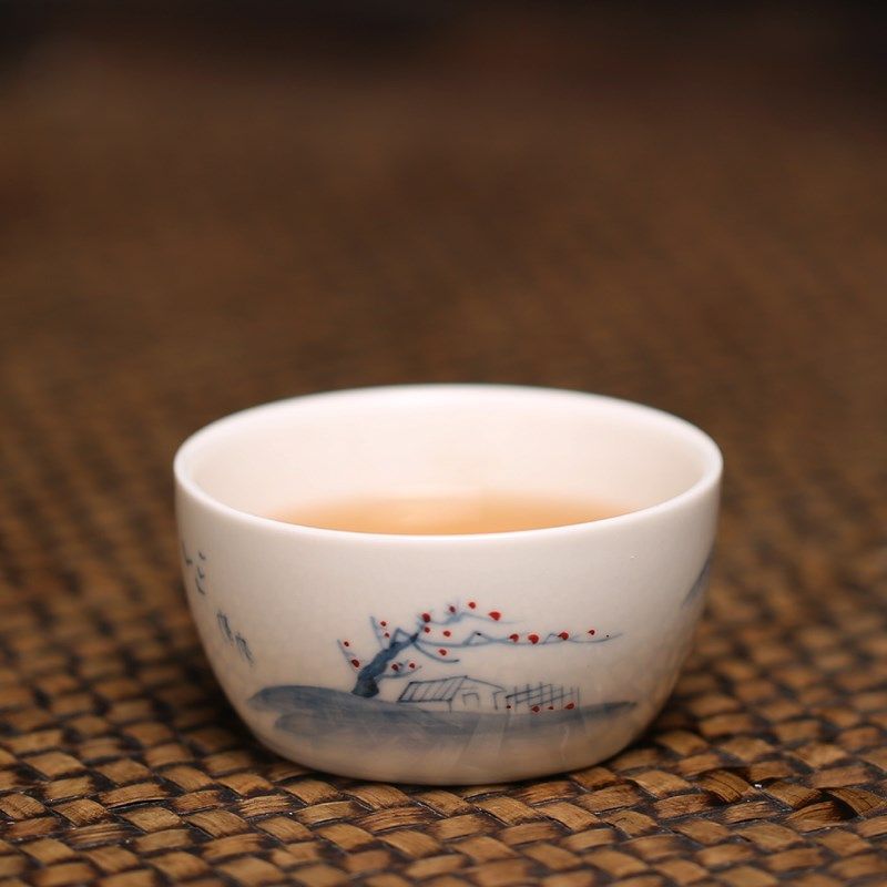 老货 潮州高温釉下彩手绘多款主人杯直身普洱茶杯茶具陶瓷80毫升,餐饮具,茶杯,淘宝优惠券,粉丝福利购,淘宝优惠卷