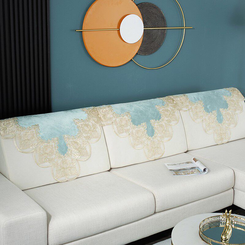 客厅布艺组合沙发靠背巾沙发巾防尘盖布单人双人三人盖巾扶手巾