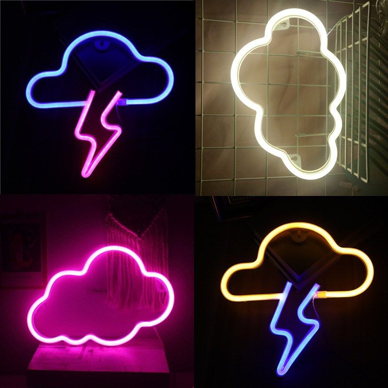 云朵霓虹灯USB电池双用卧室内氛围灯酒吧挂饰字母灯造型灯装饰灯,节庆用品/礼品,装饰灯,淘宝优惠券,粉丝福利购,淘宝优惠卷