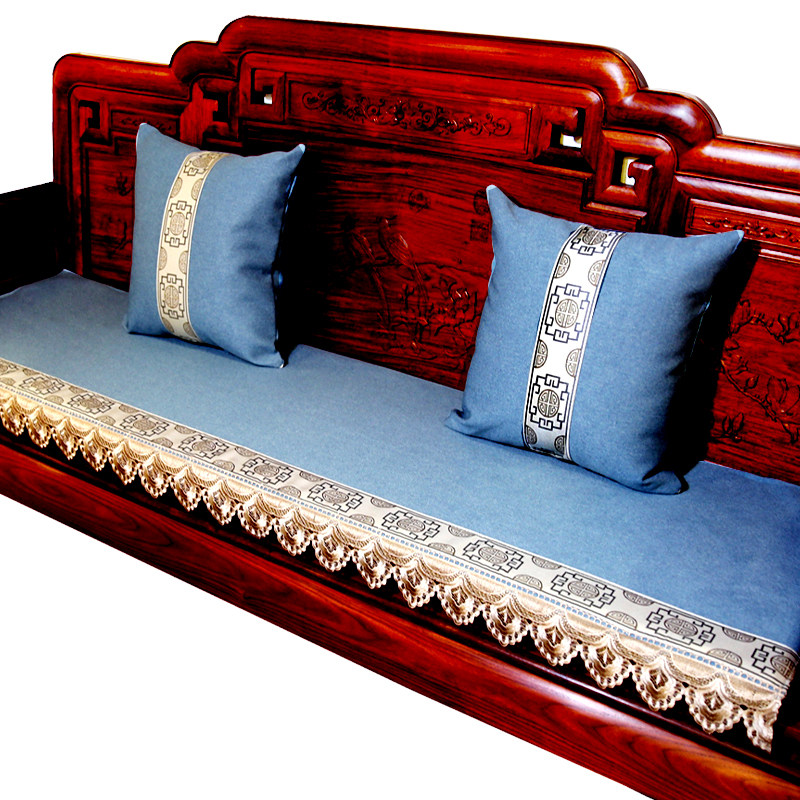 四季通用红木沙发坐垫盖布巾防滑中式实木沙发垫套薄款冬夏垫棉麻