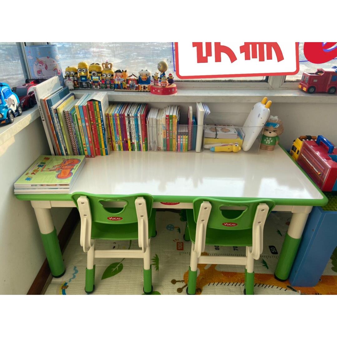 育才幼儿园桌椅宝宝学习桌儿童画画桌课桌椅餐桌实木桌可升降套装