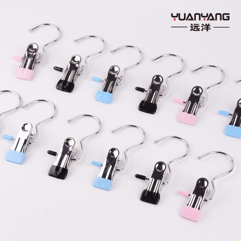 金属小夹子多功能小衣架双夹小裤架迷S你宠物衣架防滑晾晒架浸塑,收纳整理,金属衣架,淘宝优惠券,粉丝福利购,淘宝优惠卷