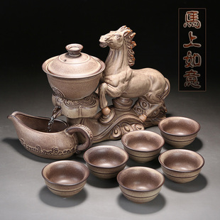 茶具套装懒人家用石磨盘陶瓷功夫茶壶茶杯全半自动泡茶器送茶道