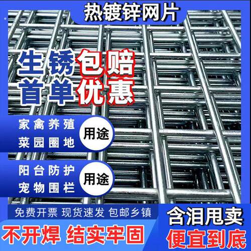 加粗镀锌铁丝焊接网片家用狗笼鸟笼兔笼钢丝网格养殖围栏防护网