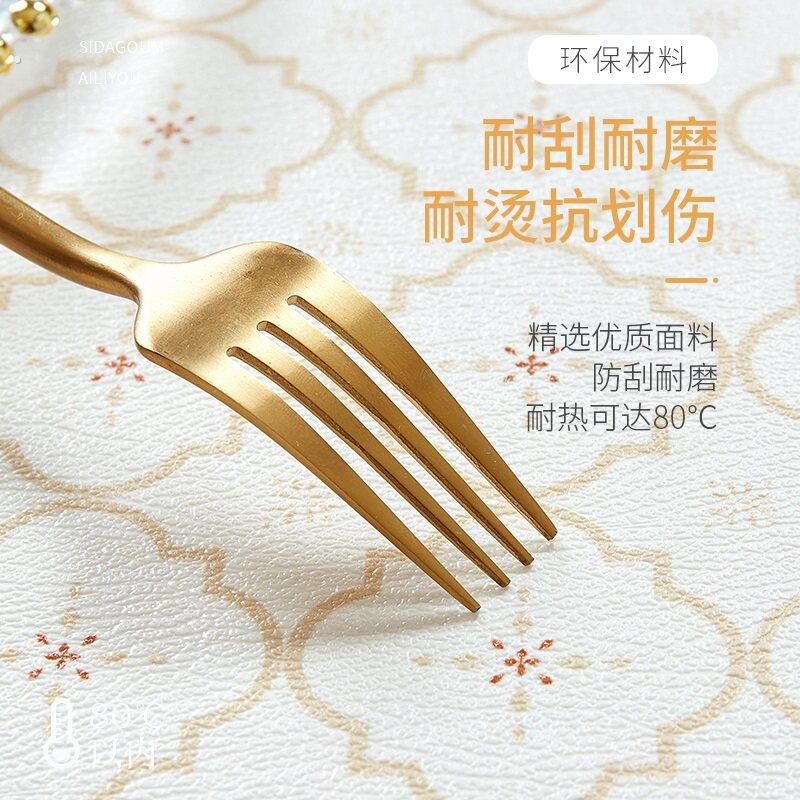桌布正方形防水防油方餐桌台布防烫免洗皮革茶几垫八仙桌垫