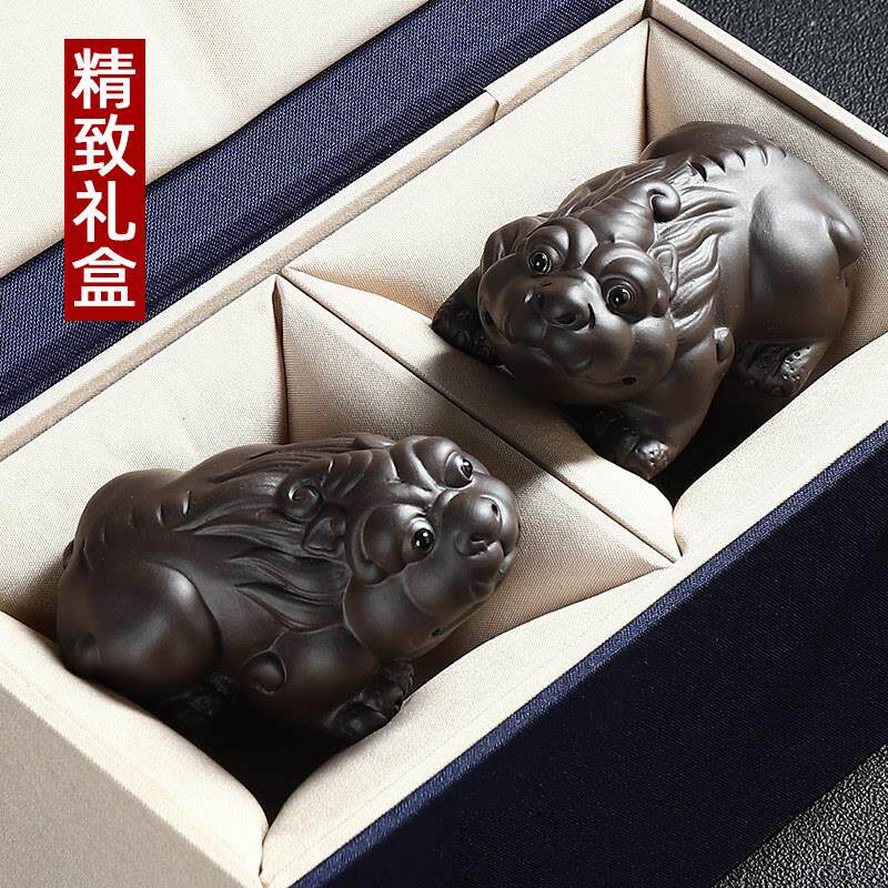 纯手工紫砂茶宠摆件精品可养貔貅茶虫茶桌茶台茶具小饰品高档茶道