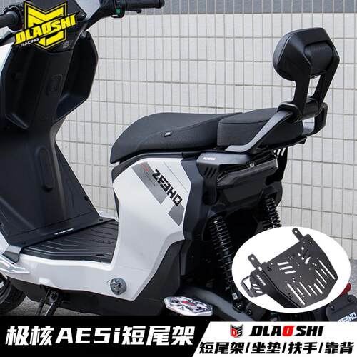 适用极核AE5i pro电动车改装欧老师载人短尾架后坐垫扶手靠背配件