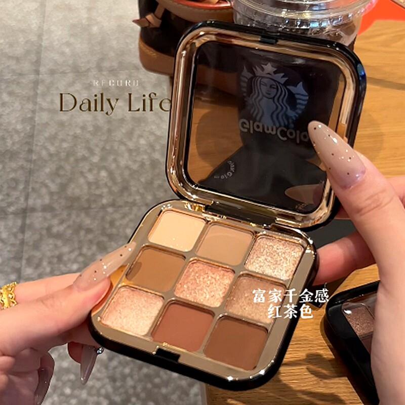 魔法色彩九色眼影盘一盘多用哑光珠光一体盘显色易上色高颜值可携