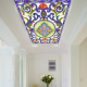 欧式 饰彩色图案灯板定制亚克力透光板天花造型订制 艺术玻璃吊顶装