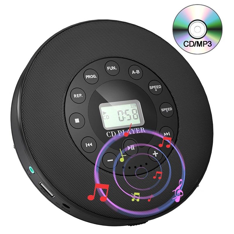 cd机随身听充电款超薄便携式播放器家用可外放可插耳机cd播放机