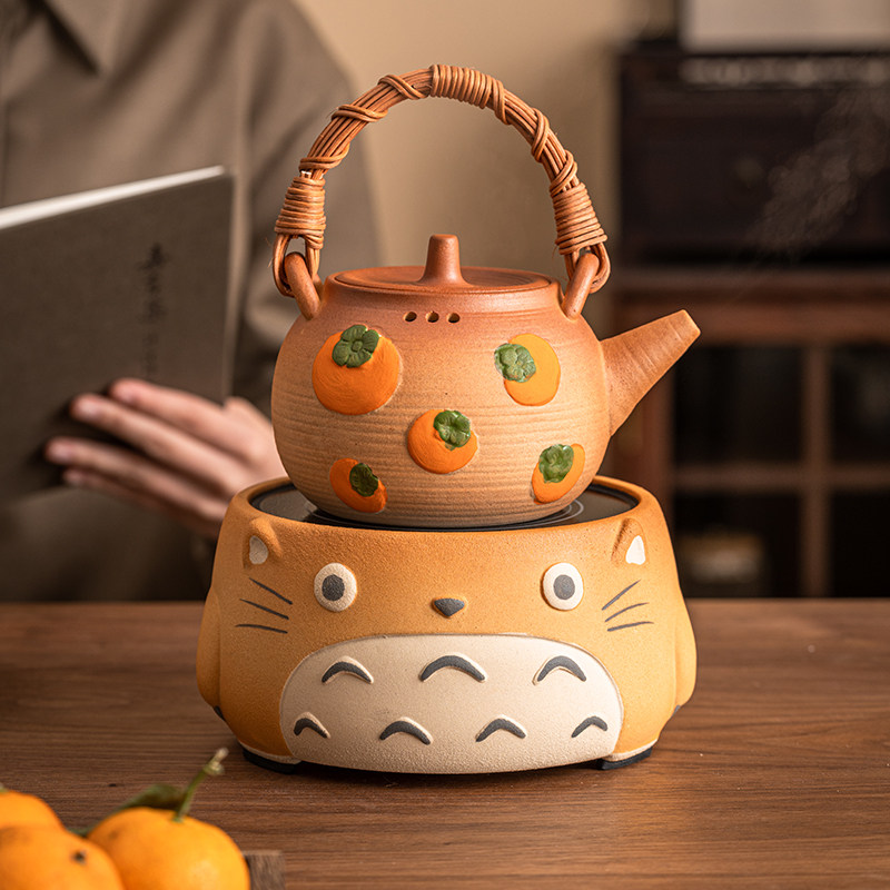 极素龙猫围炉煮茶电陶炉新款室内家用可爱煮茶器侧把茶壶套装茶炉,餐饮具,煮茶炉,淘宝优惠券,粉丝福利购,淘宝优惠卷