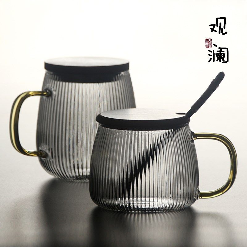 可微波炉加热茶杯大容量办公室喝茶专用玻璃泡茶杯带把手喝水杯子,餐饮具,玻璃杯,淘宝优惠券,粉丝福利购,淘宝优惠卷