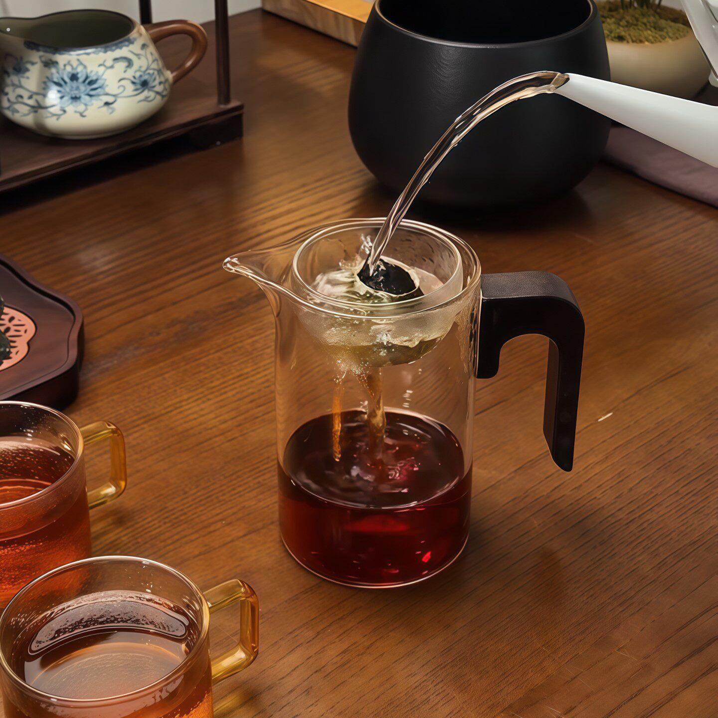 公道杯茶滤网一体小青柑专用分茶器泡茶壶玻璃逍遥杯子家用耐高温