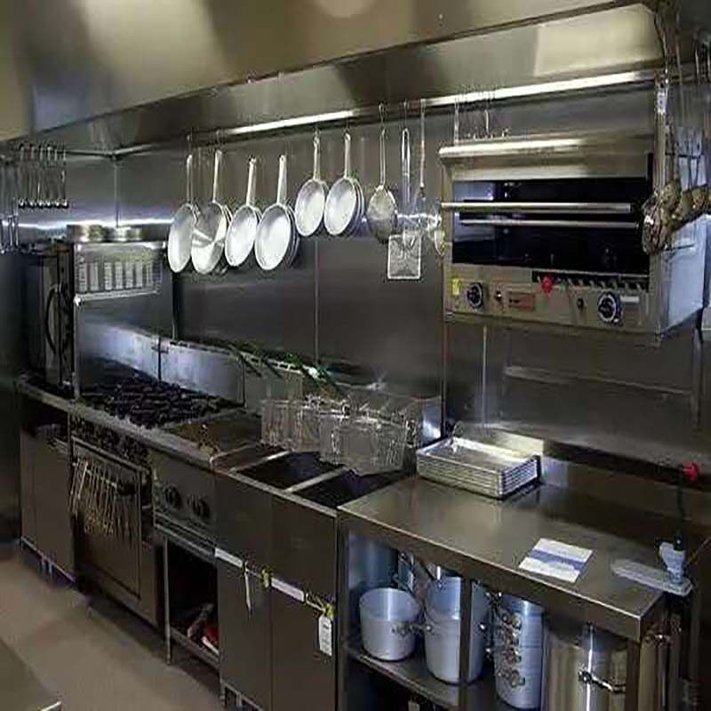 商用酒店设备 定制大食堂厨房设备304不锈钢厨具炉灶通风管道