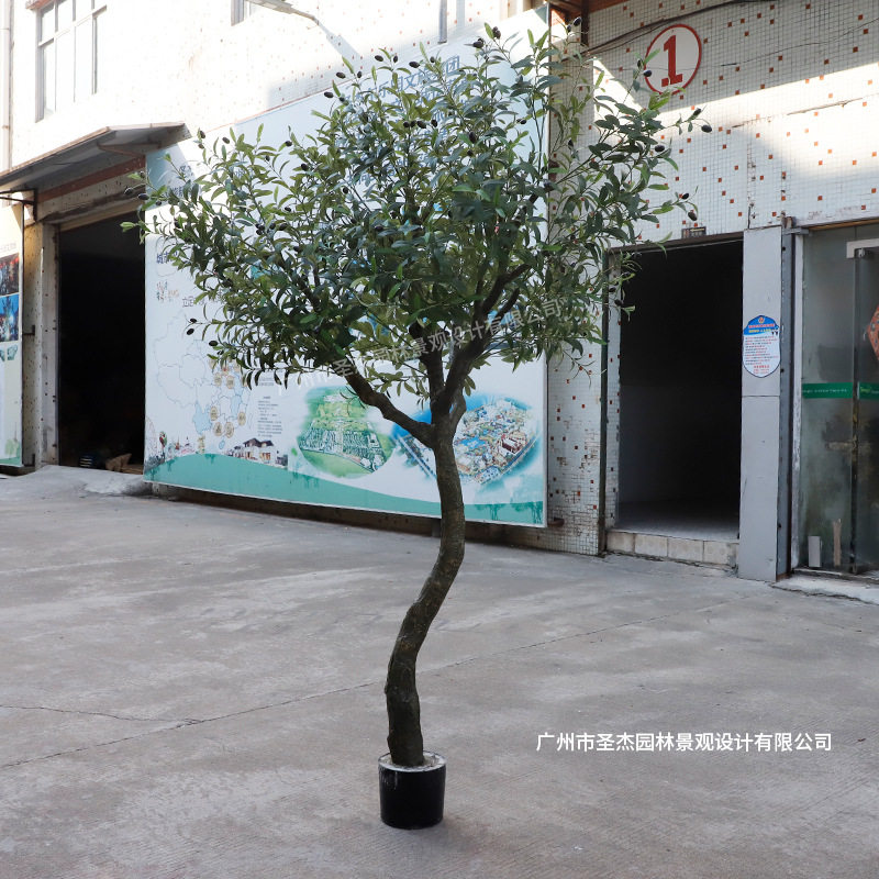 仿真树橄榄树 北欧风 室内家居落地装饰假树盆栽室内人造景观盆景