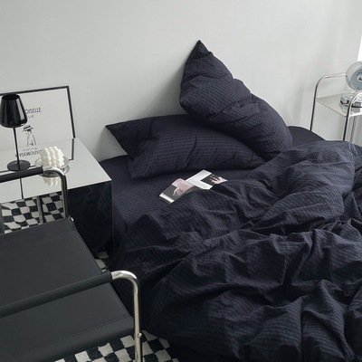 Redemption暗黑泡泡水洗棉四件套 全棉纯棉床单床笠床上4件套简约