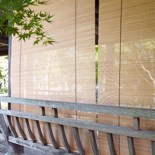 定制竹窗帘竹卷帘办公室门帘隔断帘新中式遮光茶室阳台家用装饰帘