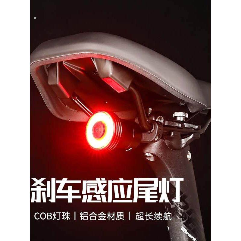 山地公路自行车夜间刹车感应后尾灯夜行安全爆闪警示智能骑行夜灯