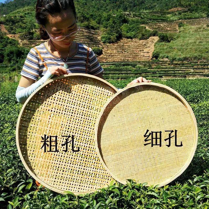 晒东西的干货网竹编晒盘竹簸箕晒菜神器晒米果干筛子家用晾晒多用