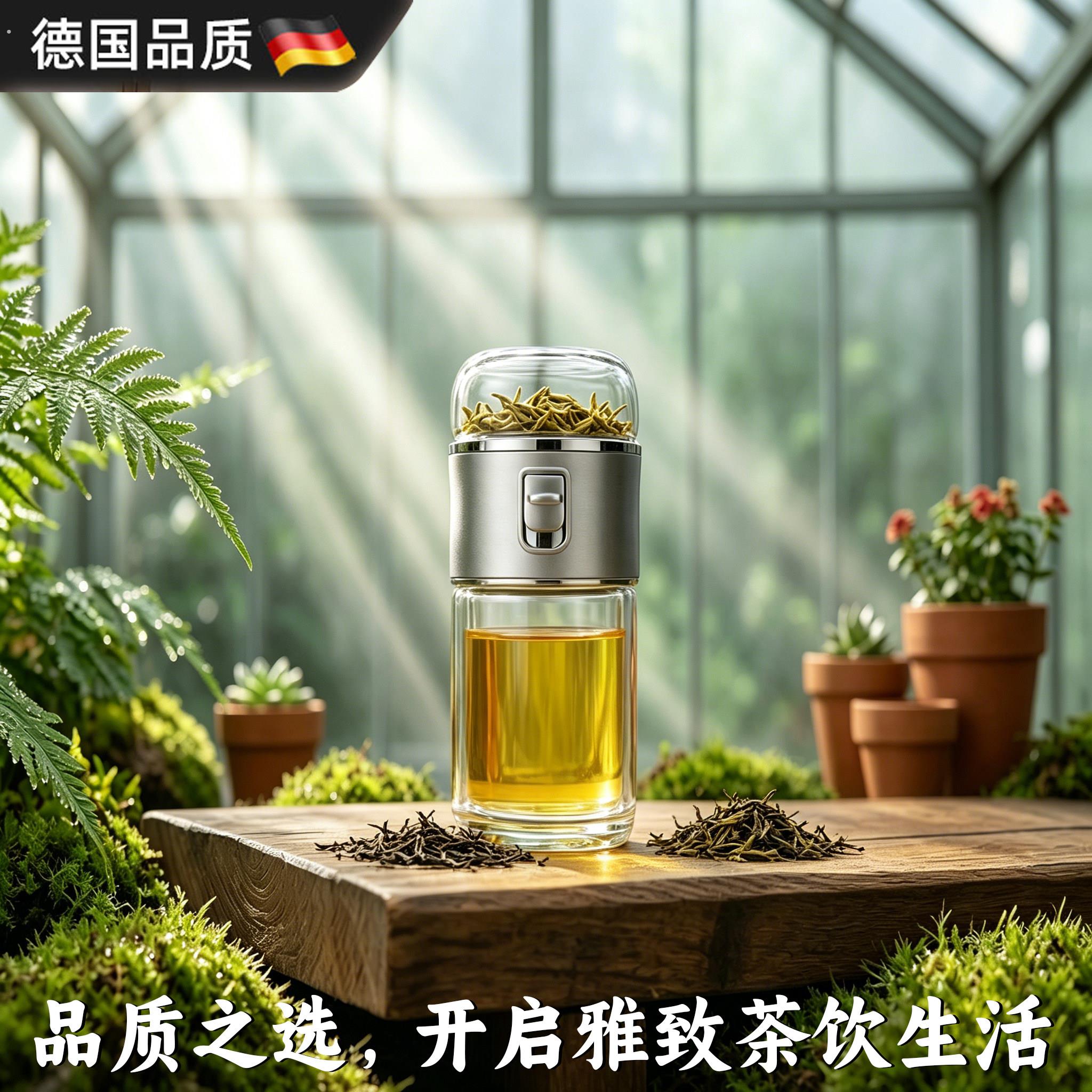 德国茶水分离泡茶杯便携旅行办公水杯女士男士高档个人专用泡茶杯