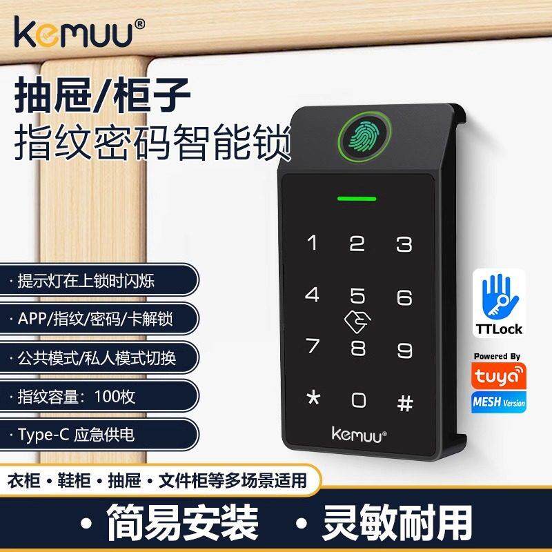 智能隐形指纹密码柜锁抽屉锁蓝牙感应防盗锁鞋办公文件衣柜首饰锁