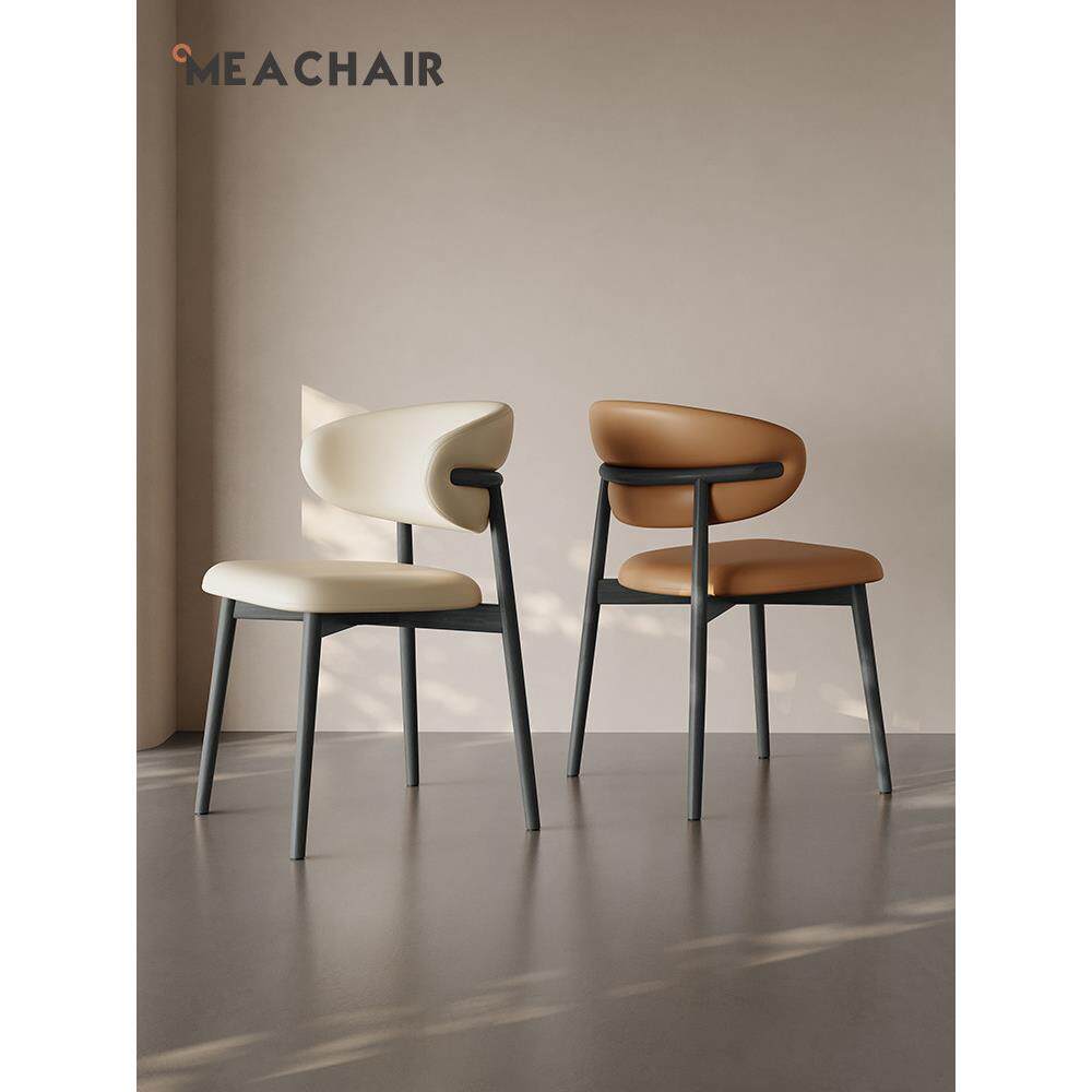 北欧实木餐椅家庭简单现代餐椅轻豪华意大利轻豪华高端设计师靠背