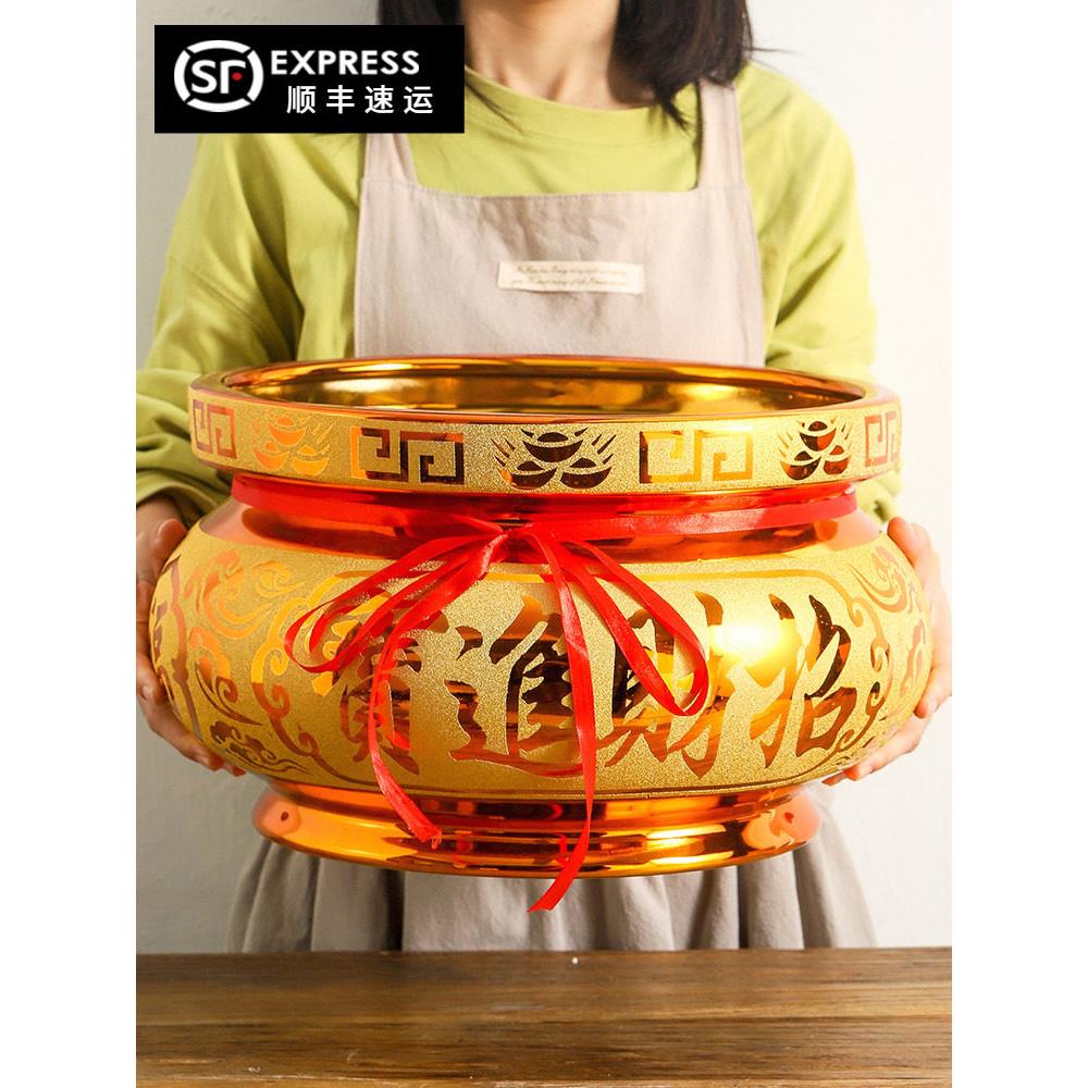 特大号香炉家用室内供佛用品陶瓷沙金寺庙供奉香炉插香炉佛堂供具