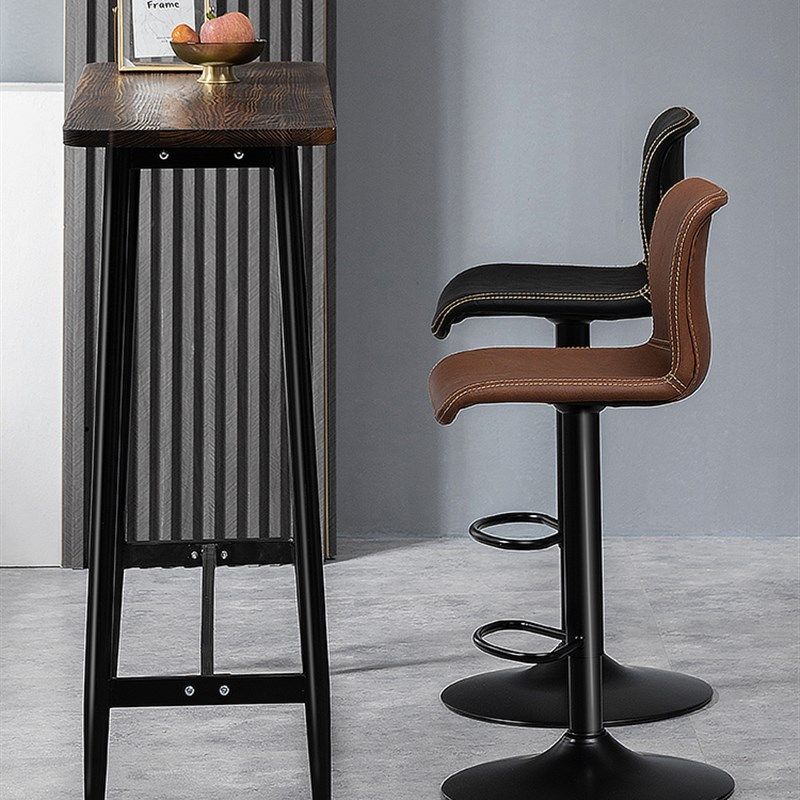 吧台椅升降现代家用高脚凳时尚简约酒吧椅轻奢靠背铁艺美容旋转椅