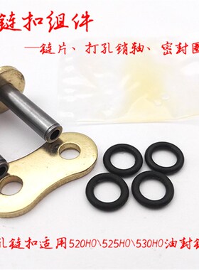 征和油封链条428/520/525/530HO/HX/SX/UX卡簧打孔链扣接头卡子