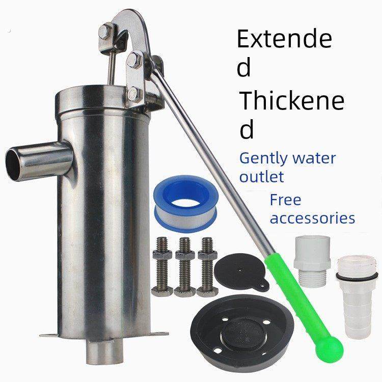 摇水泵家用手动摇水机井水井头手压泵吸水器抽水泵不锈钢摇井泵