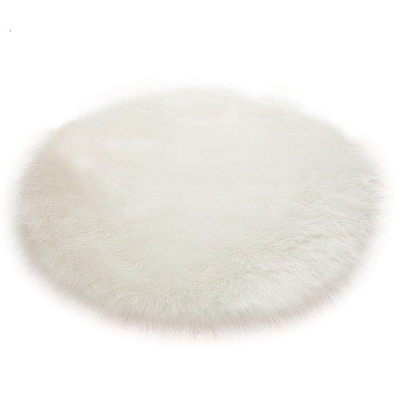 简约白色毛毛绒圆形地毯儿童房客厅地垫卧室床边梳妆台电脑椅子垫,居家布艺,地毯,淘宝优惠券,粉丝福利购,淘宝优惠卷