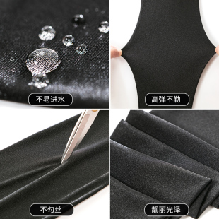 打底裤女外穿薄款光泽裤春秋季大码显瘦高腰九分踩脚健美裤脚蹬裤