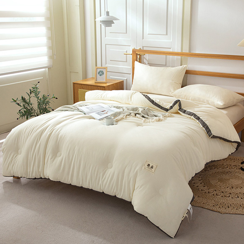 a类大豆纤维被子冬被单双人春秋被空调被8斤棉被四季通用被芯加厚