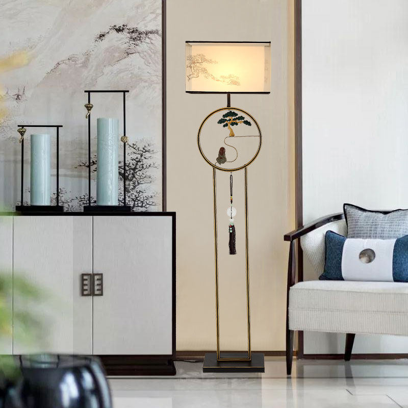 新中式落地灯客厅沙发角书房卧室床头中国风古典创意个性立式台灯