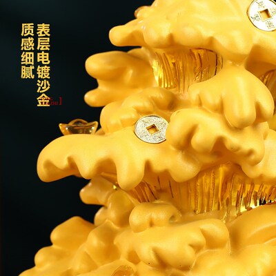 日进斗金发财树摆件招财聚宝盆客厅办公室收银台装饰店铺开业礼品