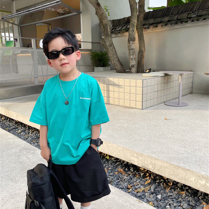 男童短裤儿童夏款裤子男孩黑色休闲裤男小童工装裤夏季薄款五分裤