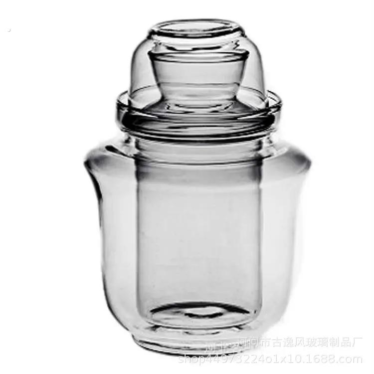 耐热玻璃家用四两白黄酒杯温酒壶三件式暖酒器烫酒热酒壶酒具套装