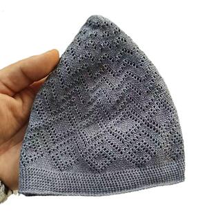 李雪健同款瓜皮帽光头针织帽子无檐男新款高档老北京高端亚麻钩织