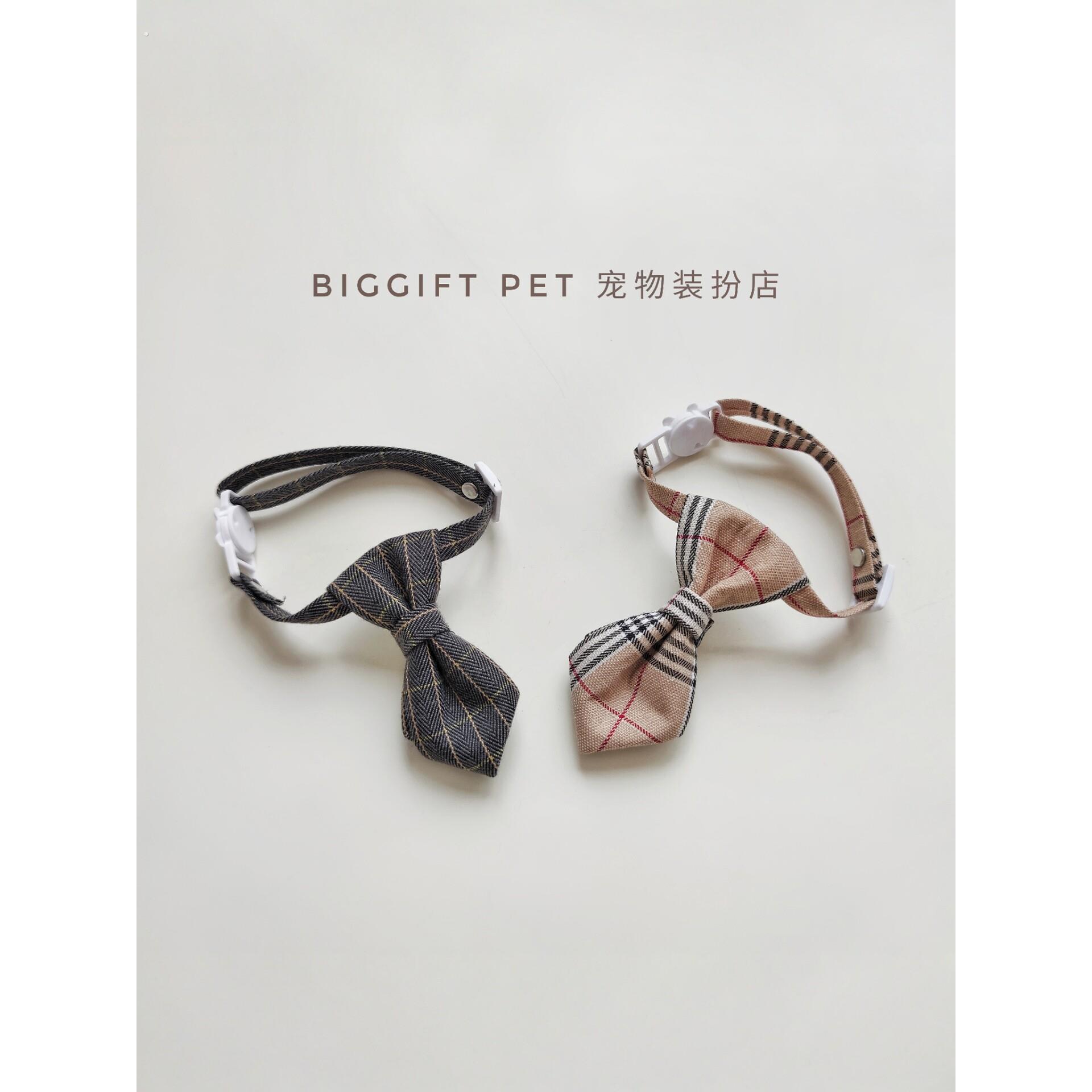英式风格宠物猫蝴蝶结项圈装饰在可爱的围巾狗脖子项圈布娃娃猫配