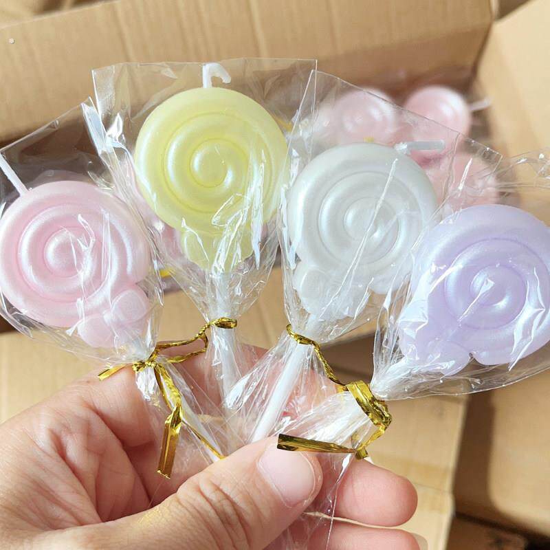 生日蜡烛 30个儿童棒棒糖蜡烛蝴蝶结造型可爱派对蛋糕装饰蜡插件