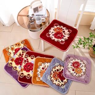 防滑毛绒加厚冬季坐垫办公室椅子坐垫四季通用餐厅沙发垫屁股坐垫