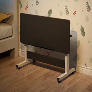 电脑桌电竞桌手动升降桌书桌升降移动可折叠床边电脑桌房间书桌子