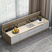 实木阳台储物柜自由组合落地矮柜置物柜可坐窗台抽屉飘窗柜子定制