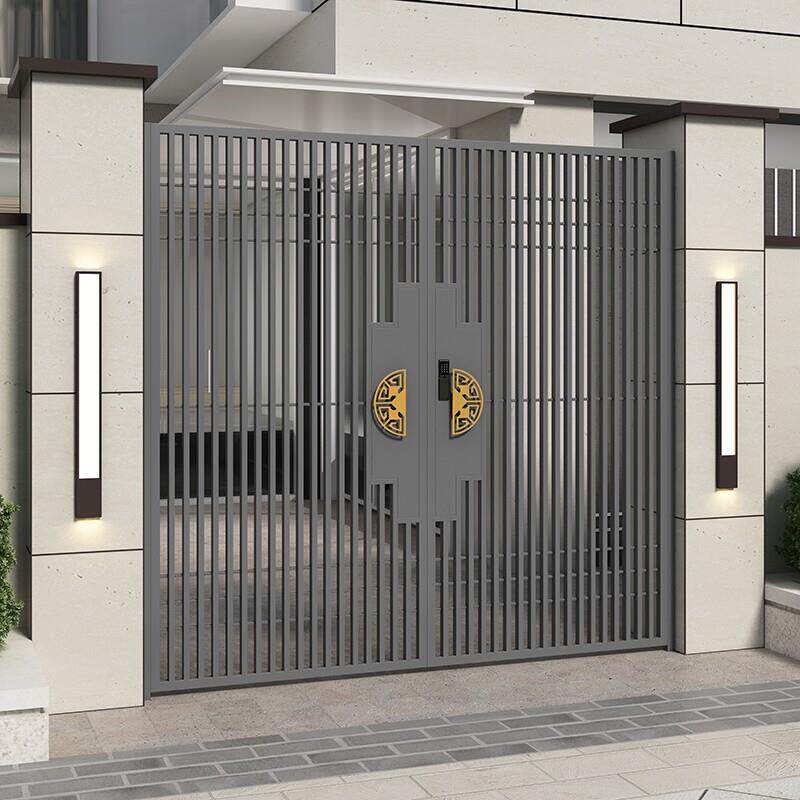 铝合金中式简约庭院别墅大门农村入户门花园门围墙门铁艺大门定制