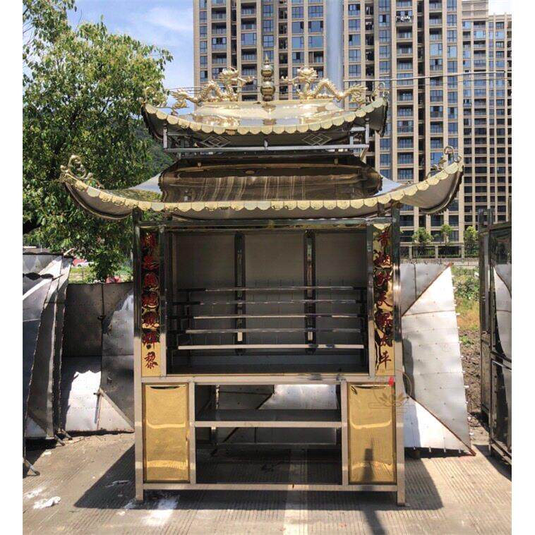 不锈钢寺庙灯山长方形蜡烛台宗祠蜡台户外防雨单双层供烛台蜡烛亭